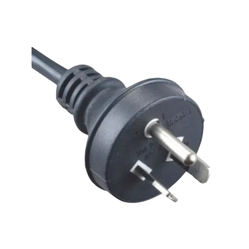 What are the safety features incorporated into Danish Standard power cords to prevent electrical hazards?